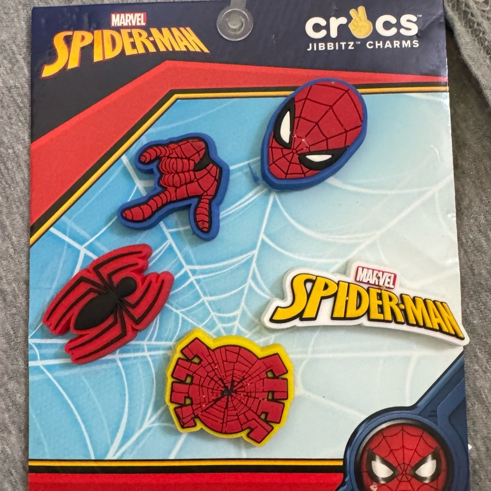 NEW Marvel Spider-Man Jibbitz Croc Charms 5 Pack NWT